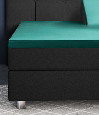 Primaviera Deluxe Splittopper Satijn Hoeslaken Donkergroen 180 x 200