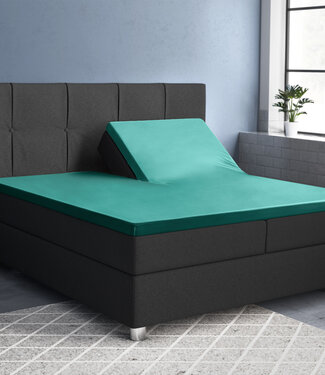 Primaviera Deluxe Splittopper satijnen hoeslaken donkergroen 180 x 220