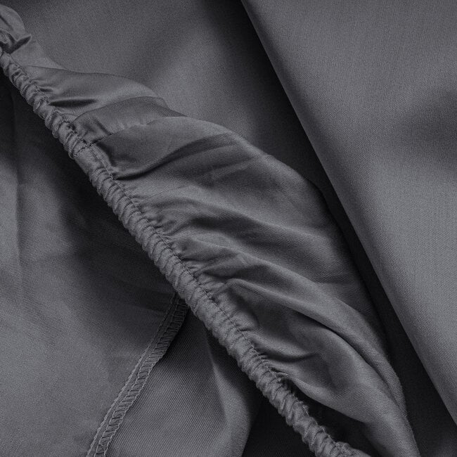 Primaviera Deluxe Satin topper fitted sheet anthracite 140 × 200