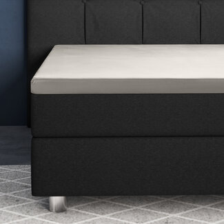 Primaviera Deluxe Topper Satijn Hoeslaken Creme 90 x 200