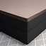 Splittopper satijnen hoeslaken taupe 180 x 200