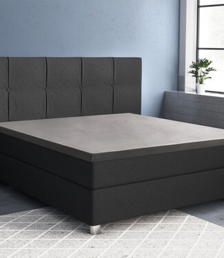 Primaviera Deluxe Topper Satijn Hoeslaken Grijs 90 x 200