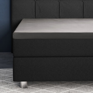 Primaviera Deluxe Topper Satijn Hoeslaken Grijs 90 x 220