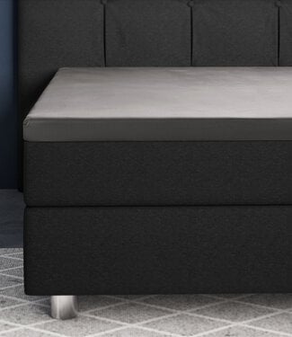 Primaviera Deluxe Topper Satijn Hoeslaken Grijs 90 x 220