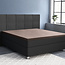Primaviera Deluxe Topper satijnen hoeslaken taupe 160 x 220