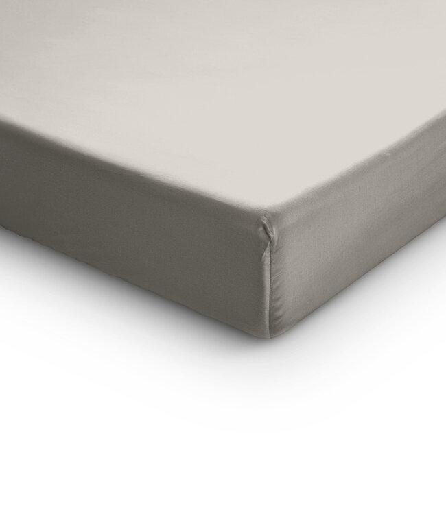 Splittopper satijn hoeslaken crème 180 x 200