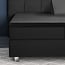 Primaviera Deluxe Split Topper Satin Fitted Sheet Black 180 × 200