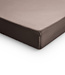 Topper satijnen hoeslaken taupe 90 x 200