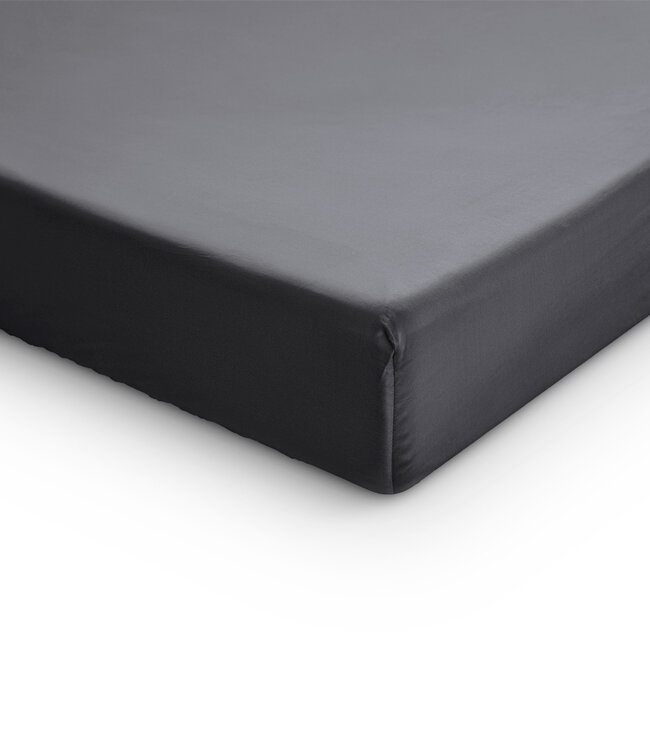 Topper Satijn Hoeslaken Antraciet 90 x 200