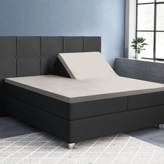 Primaviera Deluxe Splittopper satijnen hoeslaken crème 180 x 220