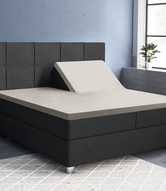 Primaviera Deluxe Splittopper satijnen hoeslaken crème 180 x 220