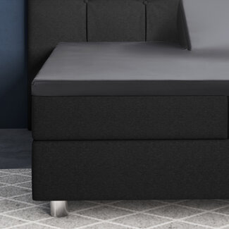 Primaviera Deluxe Splittopper Satijn Hoeslaken Antraciet 180 x 200