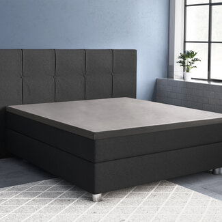 Primaviera Deluxe Topper Satijn Hoeslaken Grijs 160 x 220