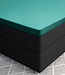 Topper satijnen hoeslaken donkergroen 90 x 200