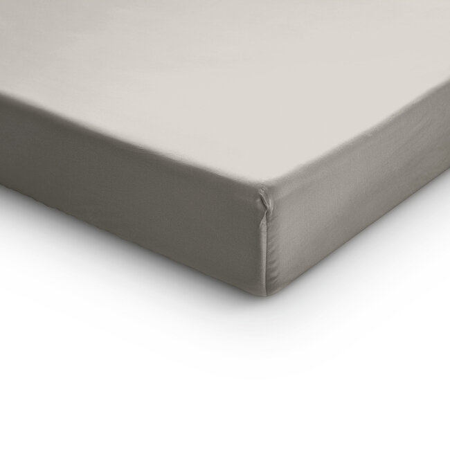 Splittopper satijnen hoeslaken crème 180 x 220