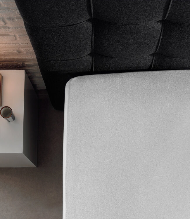 Enkel Jersey 135 gr. Hoeslaken Wit 190/200 x 200/220