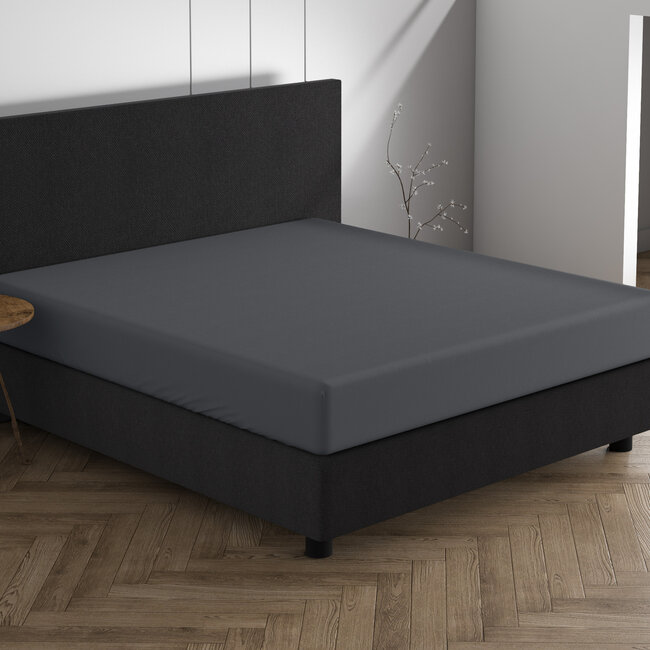 Dubbel Jersey 220 gr. Hoeslaken Antraciet 80/100 x 220