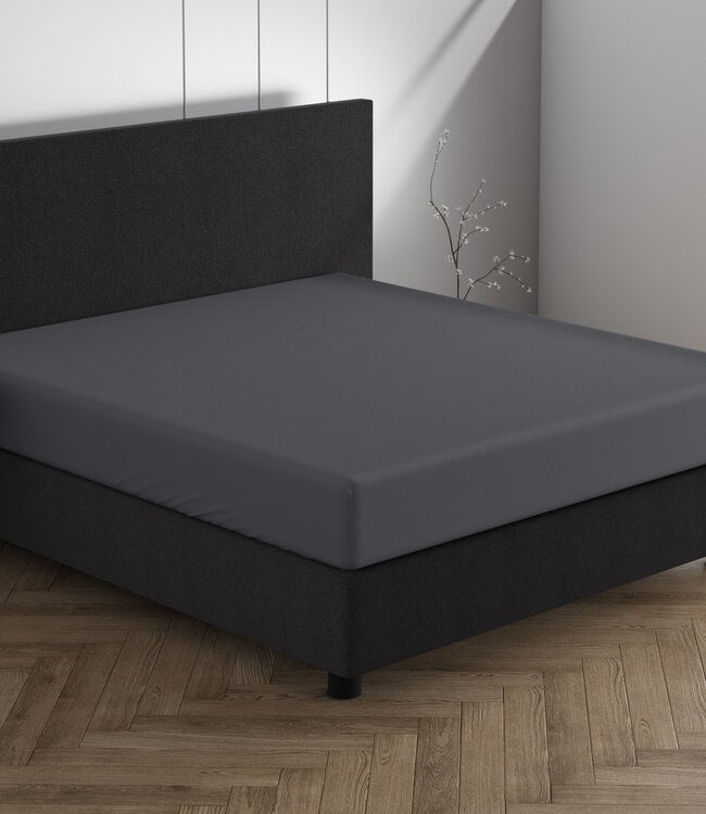 Dubbel Jersey 220 gr. Hoeslaken Antraciet 80/100 x 220