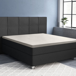 Primaviera Deluxe Topper satijnen hoeslaken crème 140 x 200