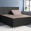 Splittopper satijnen hoeslaken taupe 180 x 220