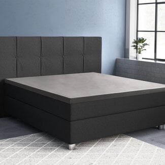 Primaviera Deluxe Topper satin fitted sheet gray 160 × 200