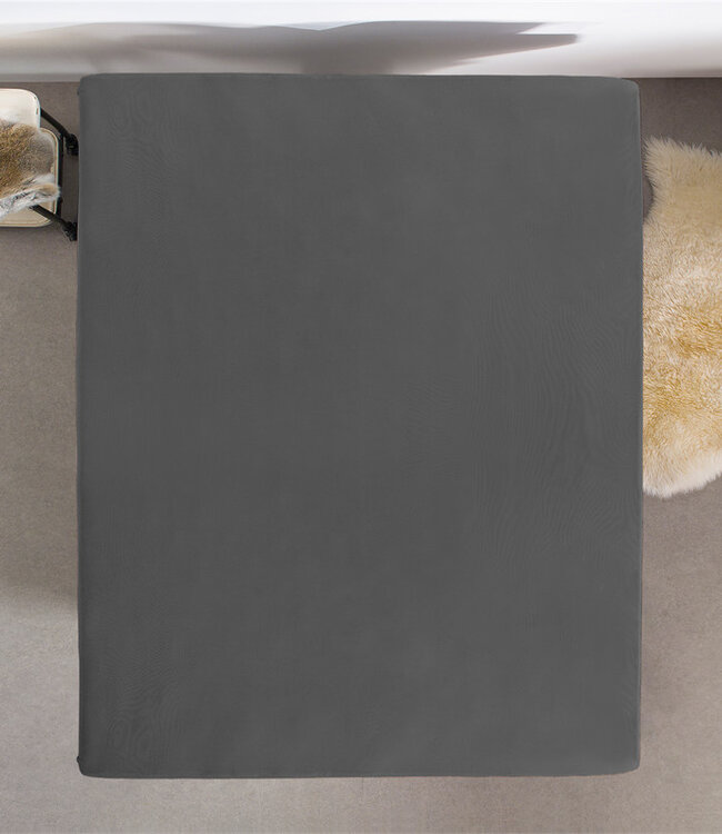 Dubbel Jersey 220 gr. Hoeslaken Antraciet 80/100 x 220