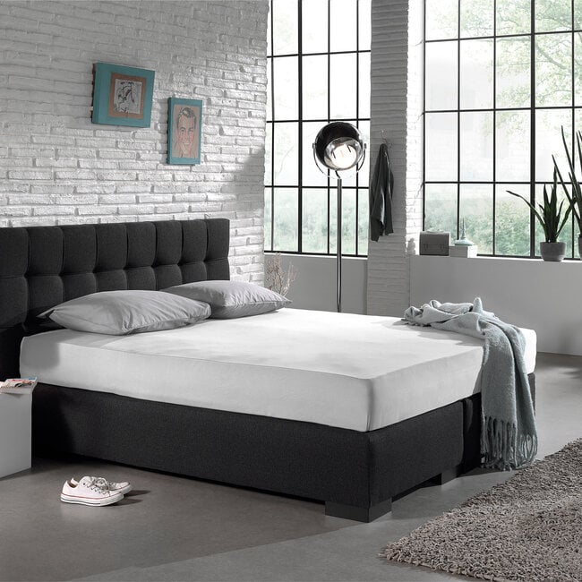Dreamhouse Jersey only 135 gr. Fitted sheet White 140 × 200