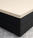 Topper satijnen hoeslaken zand 90 x 220