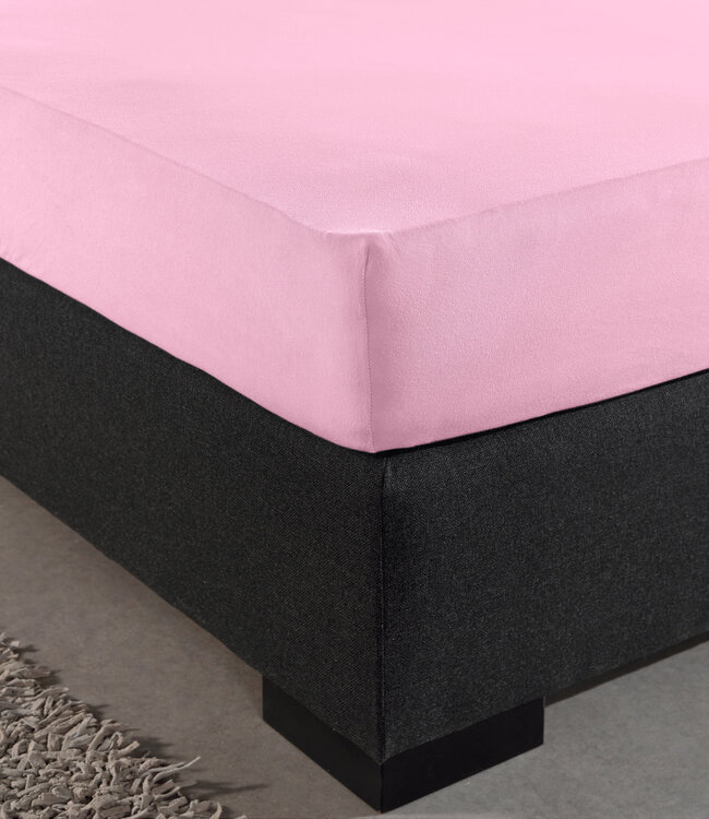 Dubbel jersey 220 gr. hoeslaken roze 140 x 200/220