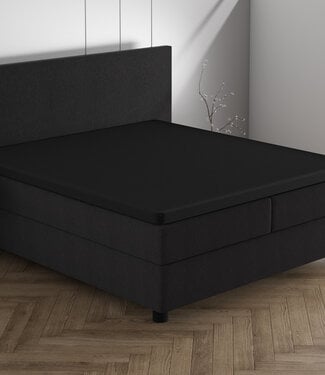 Dreamhouse Dubbel jersey 220 gr/m² topper hoeslaken zwart 140 x 200/220
