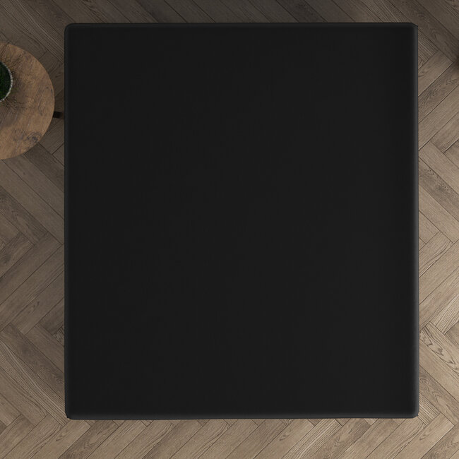 Dubbel jersey 220 gr/m² topper hoeslaken zwart 140 x 200/220