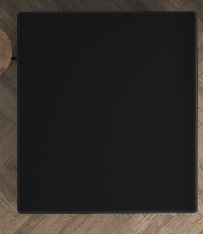 Dubbel jersey 220 gr/m² topper hoeslaken zwart 140 x 200/220