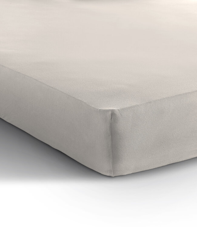 Enkel jersey 135 gr. hoeslaken crème 140 x 200