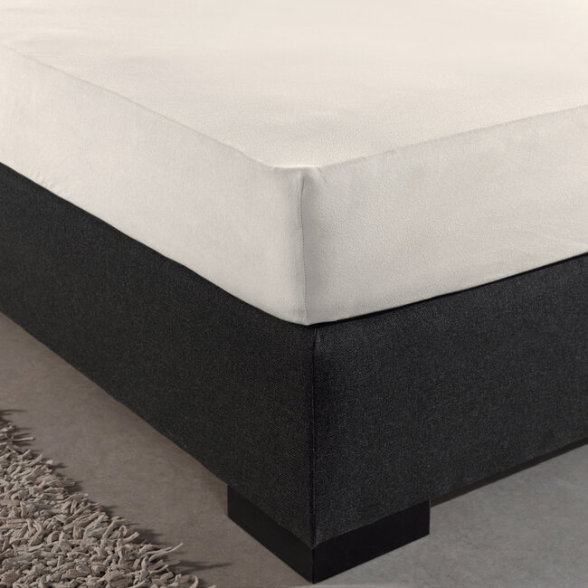 Enkel jersey 135 gr. hoeslaken crème 140 x 200