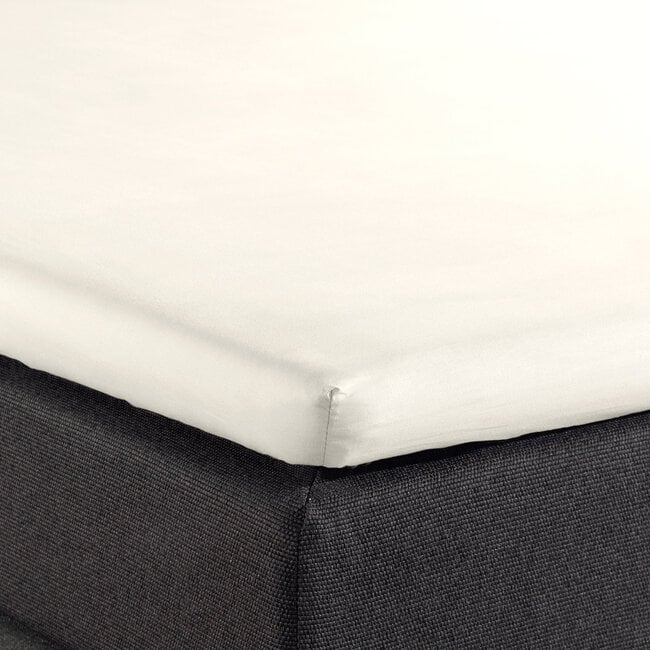 Dreamhouse Split topper cotton fitted sheet cream 160 × 210