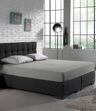 Dreamhouse Dubbel Jersey 220 gr. Hoeslaken Grijs 190/200 x 220/230
