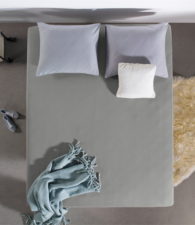 Dubbel Jersey 220 gr. Hoeslaken Grijs 190/200 x 220/230