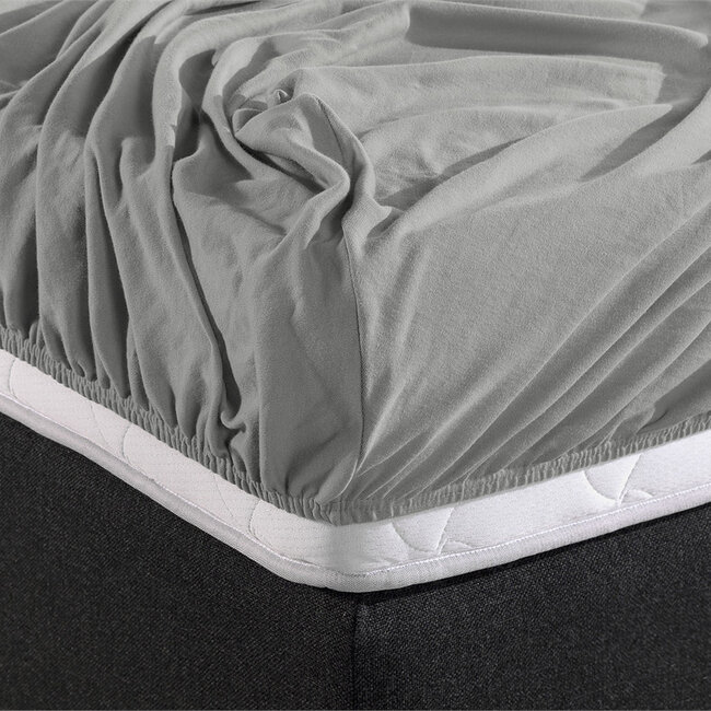 Dubbel Jersey 220 gr. Hoeslaken Grijs 190/200 x 220/230