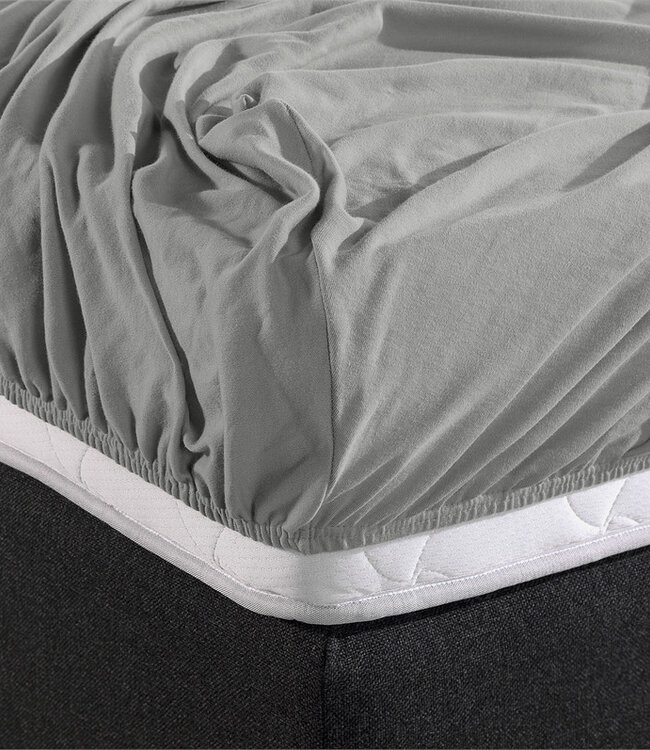 Dubbel Jersey 220 gr. Hoeslaken Grijs 190/200 x 220/230