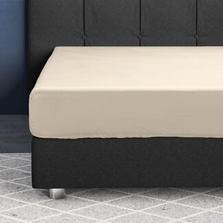 Primaviera Deluxe Satijnen Hoeslaken Zand 160 x 220