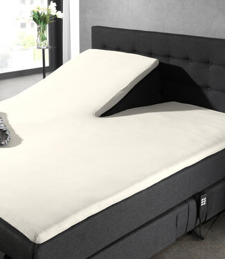 Dreamhouse Splittopper katoenen hoeslaken crème 160 x 220