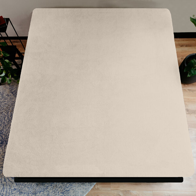 Sleeptime Teddy Spannbettlaken Creme 180 × 200 cm