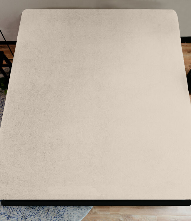 Teddy hoeslaken crème 180 x 200