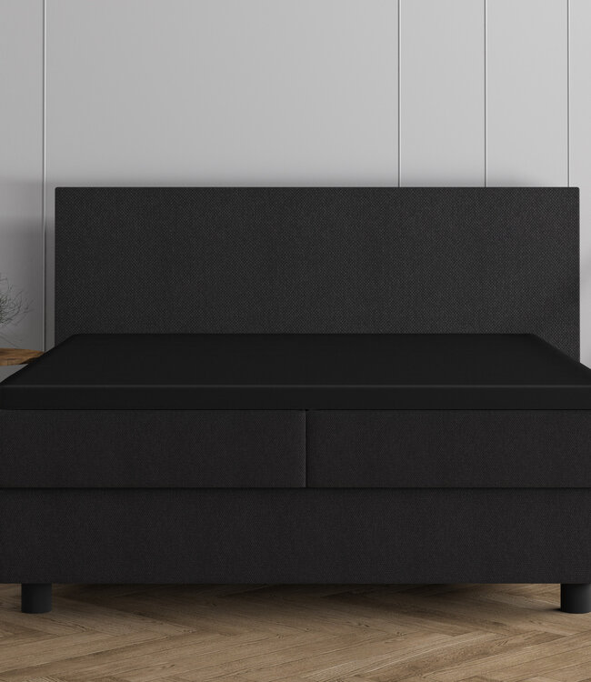 Dubbel Jersey 220 gr. Topper Hoeslaken Zwart 190/200 x 220/230