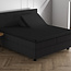 Dreamhouse Dubbel Jersey 220 gr. Splittopper Hoeslaken Zwart 180 x 200/220