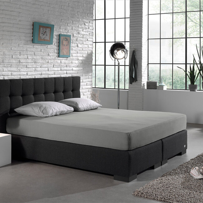 Dubbel Jersey 220 gr. Hoeslaken Grijs 190/200 x 220/230