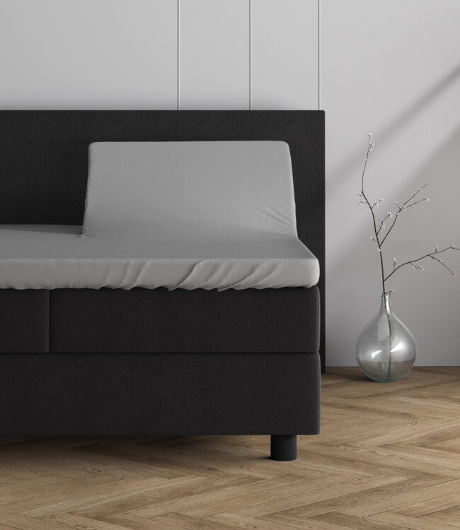 Dubbel Jersey 220 gr. Splittopper Hoeslaken Grijs 160 x 200/220