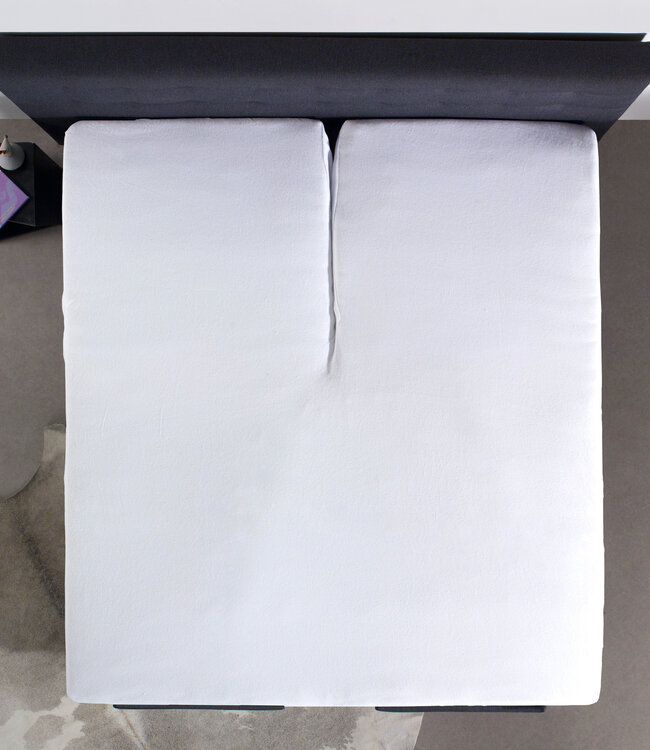 Splittopper Katoen Hoeslaken Wit 160 x 210