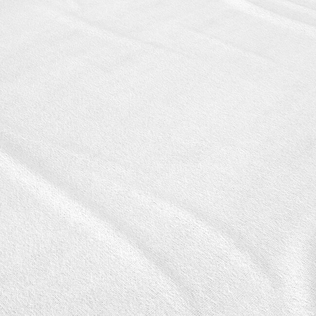 Premium flanellen hoeslaken wit 180 x 200/210 cm