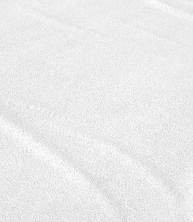 Premium flanellen hoeslaken wit 180 x 200/210 cm